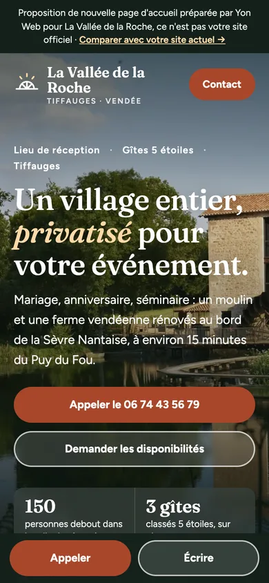 Capture mobile de la proposition